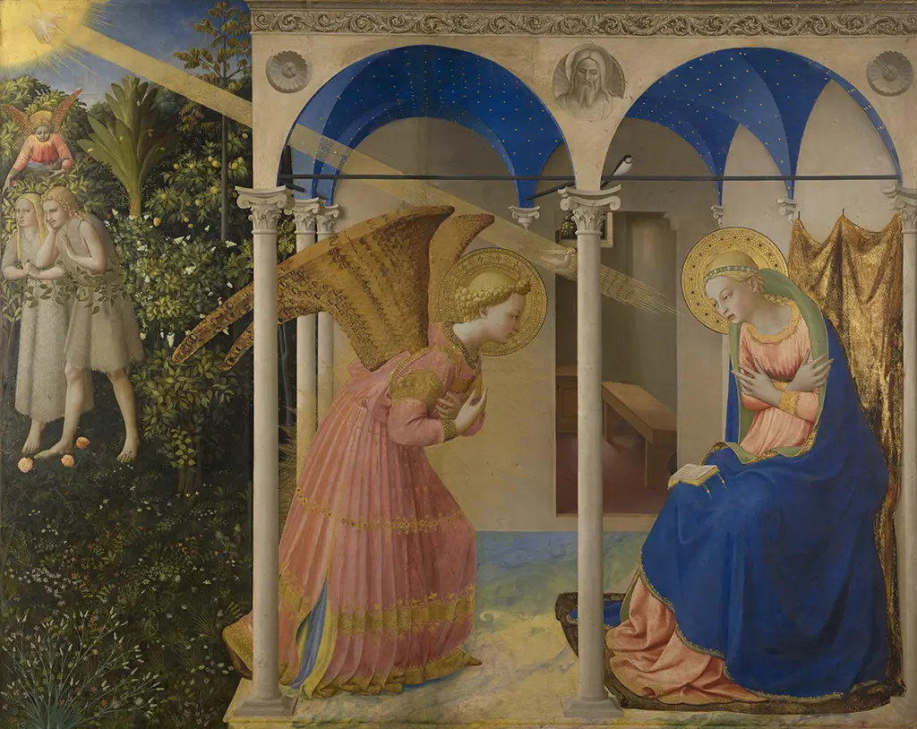 Annunciation (circa 1435, Madrid) in Detail Fra Angelico